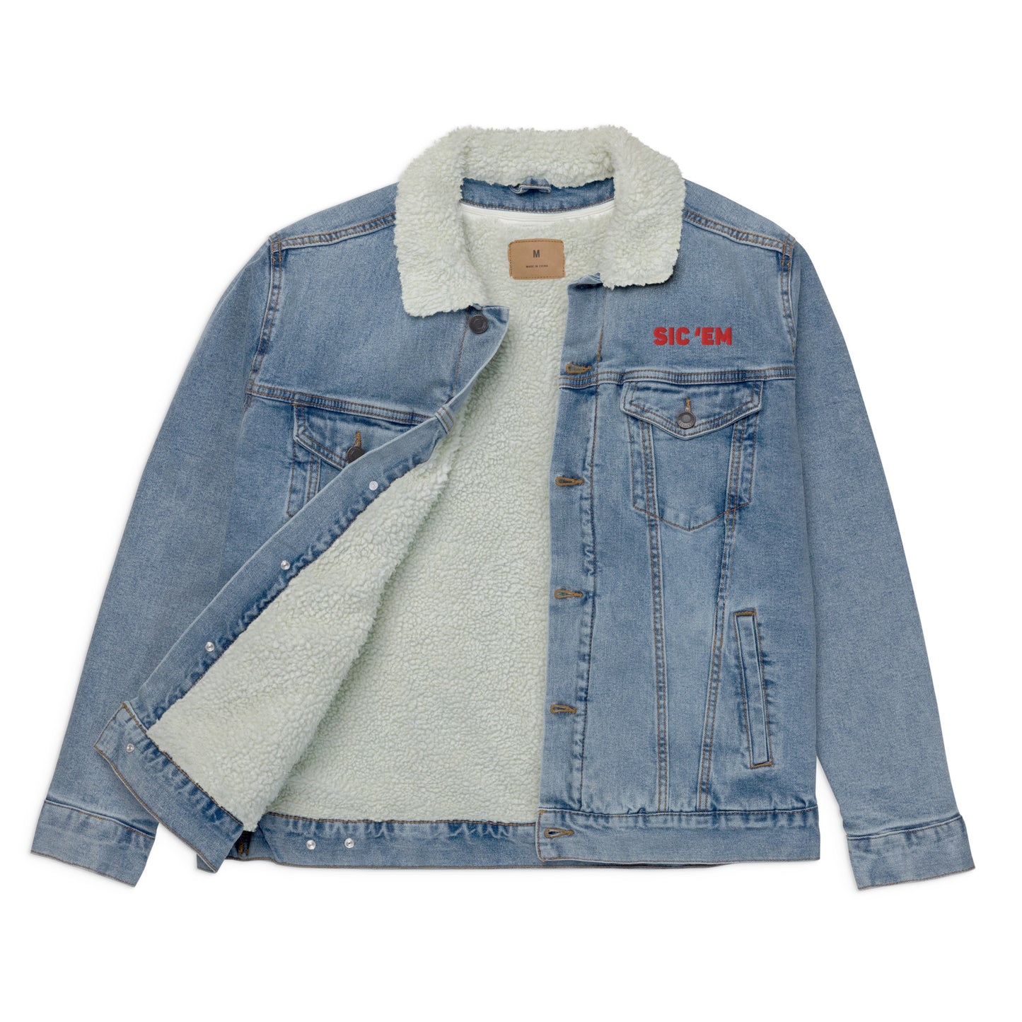 Sic 'Em Sherpa Denim Jacket